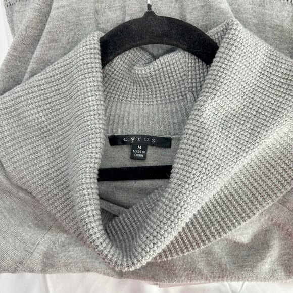 Cyrus rayon blend cowl neck gray sweater medium - Picture 3 of 5